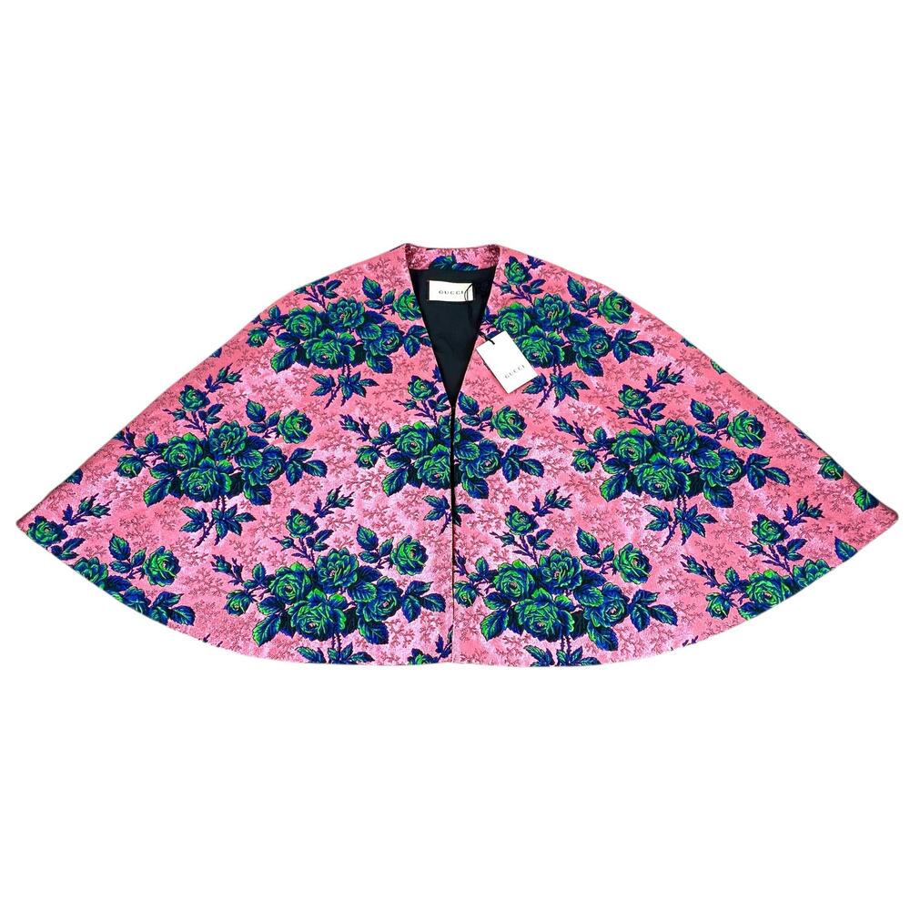 Gucci Floral Embroidered Brocade Cape - Picture 3 of 10